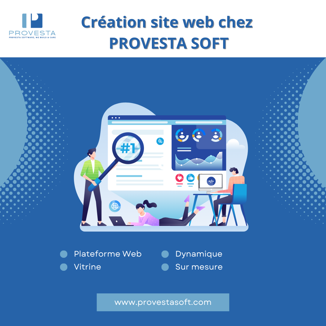 Création site web chez PROVESTA SOFT